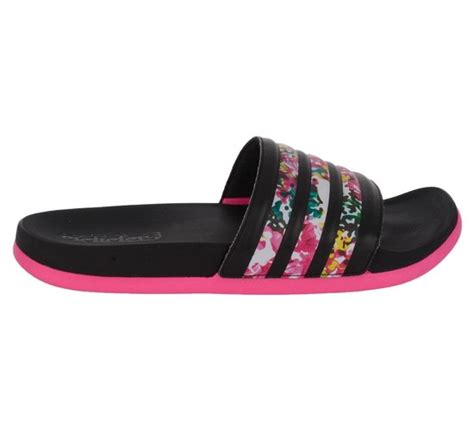 adidas slippers roze zwart dames|Adidas slips dames.